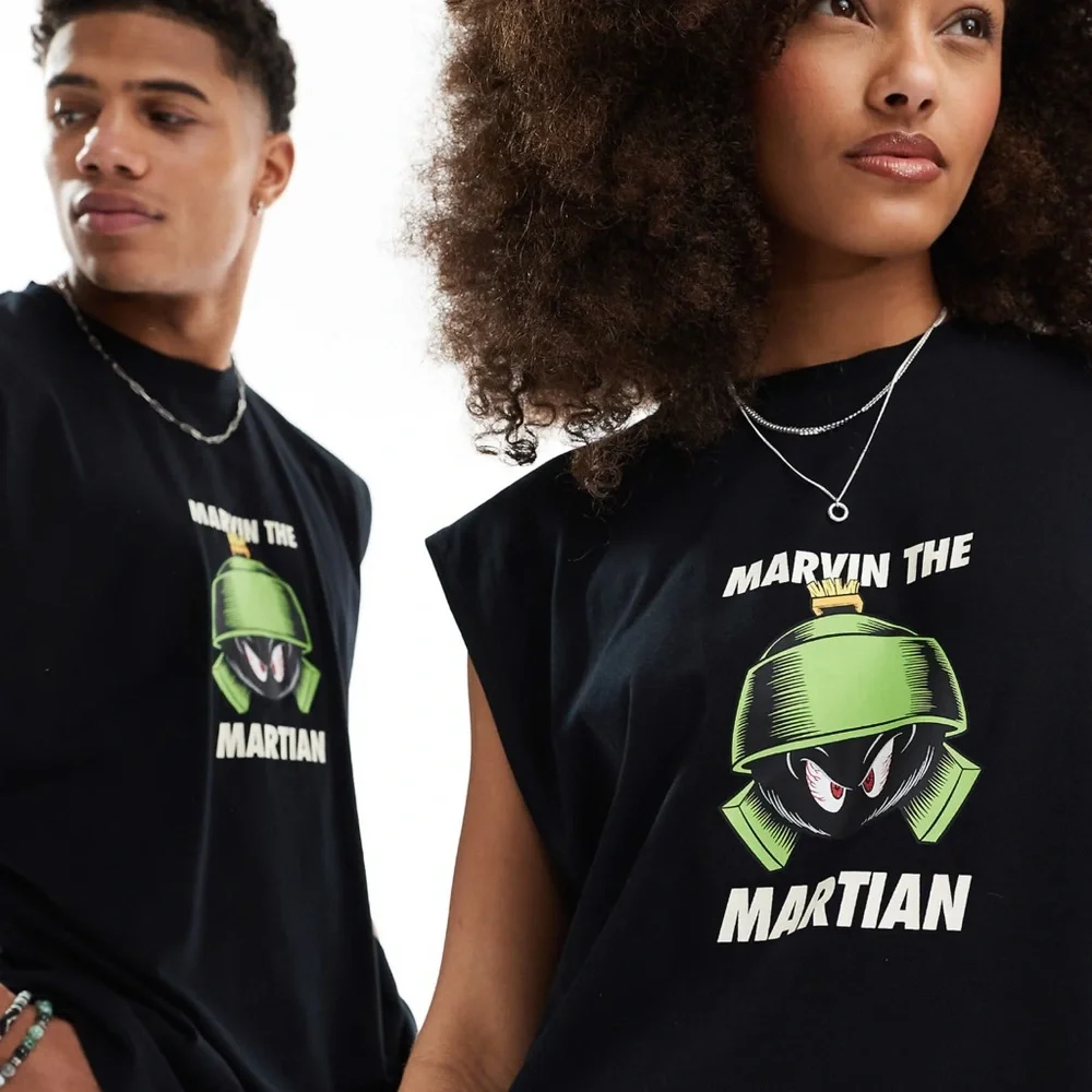 Black Marvin the Martian Graphic Tank Top - Picture 2 of 8